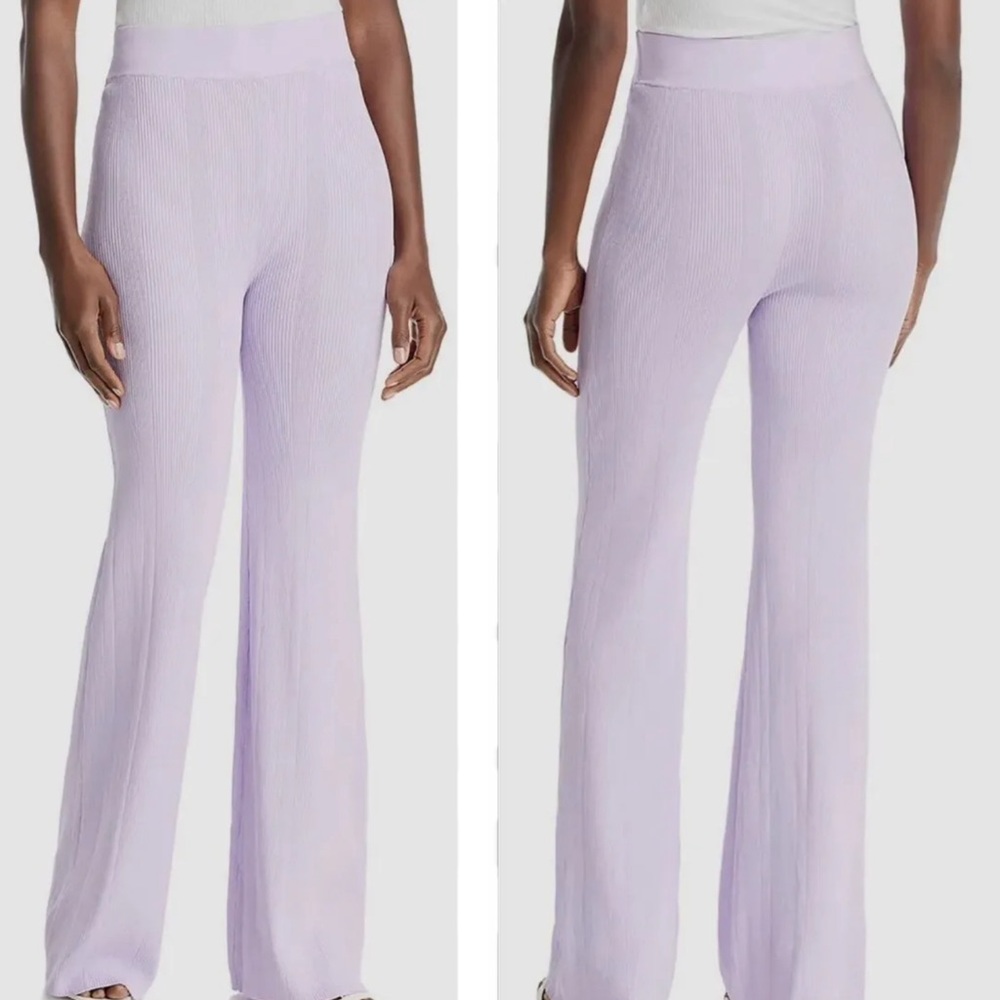 Remain Birger Christensen Women Purple Solaima Flared Knit Stretch Pants Size 2